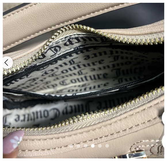 Juicy Couture Pink League Hobo Bag faux Leather in Cafe with Guitar strap - Picture 10 of 11